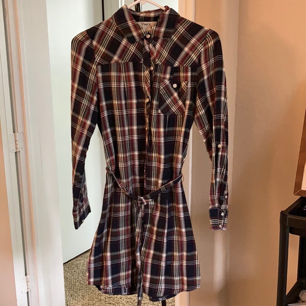 🔴Long sleeve shirt dress